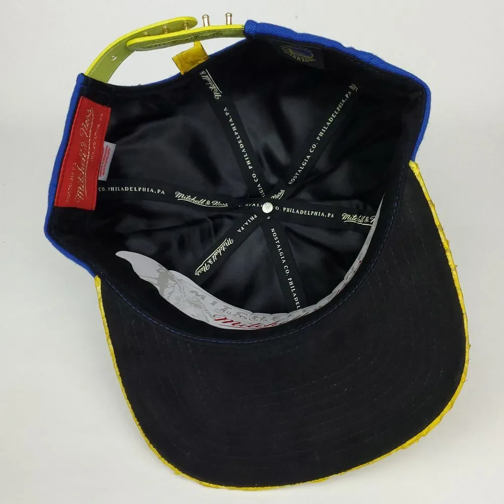 Golden State Warriors Mitchell & Ness‎ NBA Strapback Hat Cap Carp Fish Skin NWT